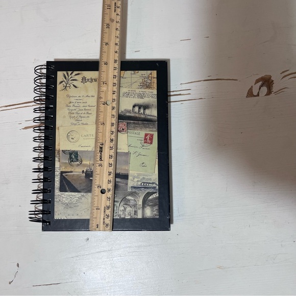 Vintage Travel Journal Spiral Notebook Markings by Susana England Nautical art - Picture 2 of 15